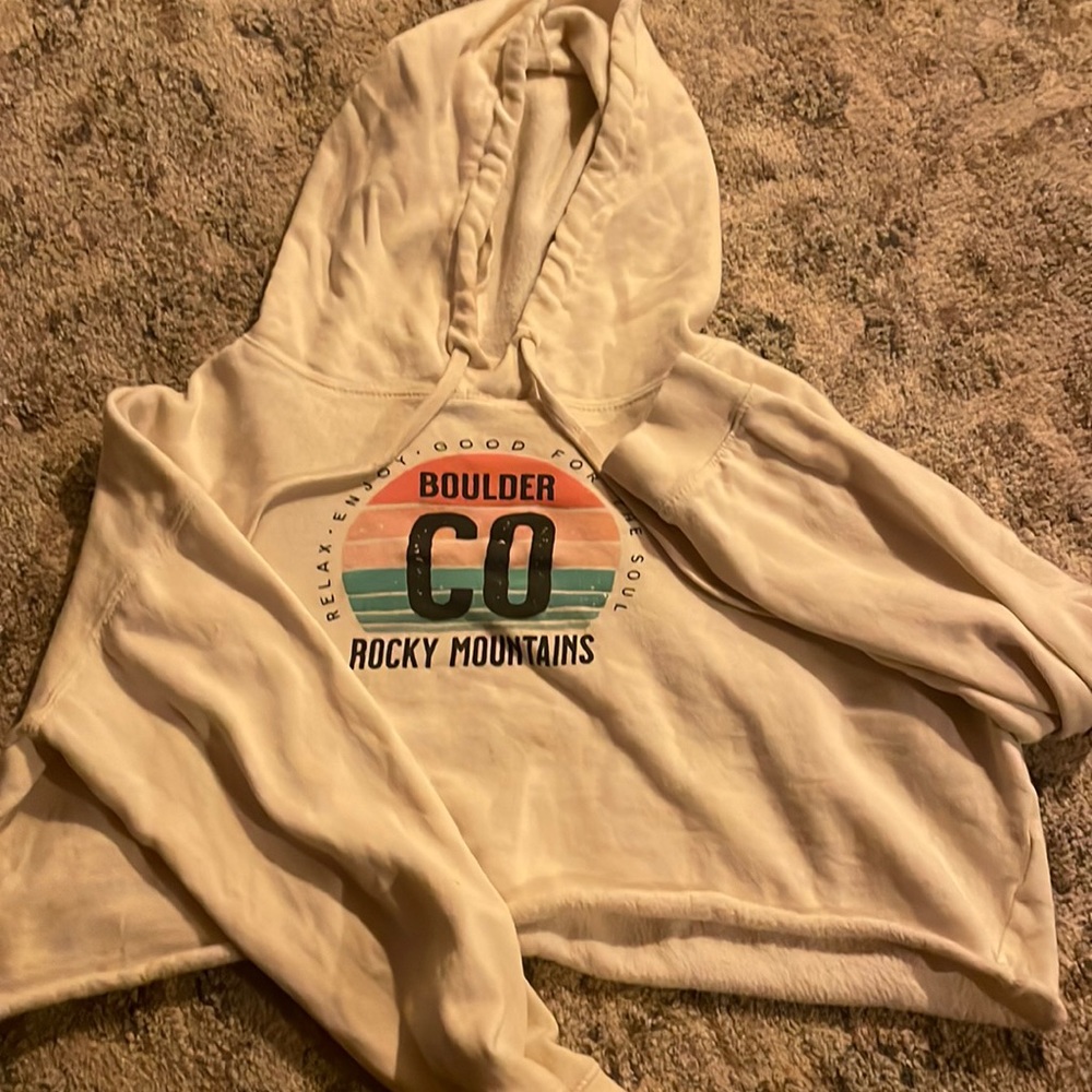 Small shop crop sweatshirt